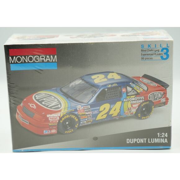 Monogram 1:24 Jeff Gordon #24 Dupont Lumina Stock Car Model Kit - Vintage Sealed - Picture 1 of 3